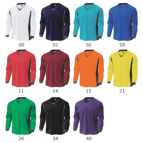 サッカー フットボール 練習着 プラクティスシャツ 長袖シャツ ベーシック ロングスリーブ サッカーシャツ wundou ウンドウ キッズ ジュニア 子供用 P1930【1枚までメール便OK】ネット通販 サッカー 用品 セール