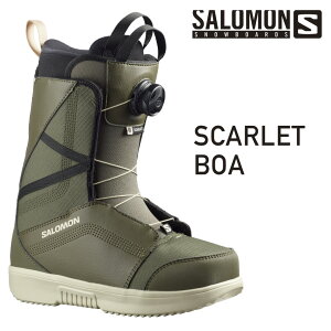 スノーボード ブーツ メンズ レディース SALOMON SCARLET BOA サロモン スカーレット スカーレットボア ボア 22-23 初心者 ソフトフレックス グラトリ 軽量 黒 NightShade ナイトシェード 日本正規品 スノボ snowboard boots