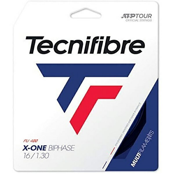 テクニファイバー　Tecnifibre　X-ONE BIPHASE 1.30　テニス　硬式ガット　TFG202-BK