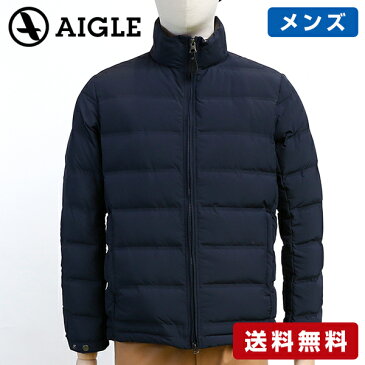 AIGLE/エーグル 撥水加工 チューブ ダウン ジャケット ZBH039J-075 メンズ ネイビー アウター ブルゾン コート フード アウトドア 防寒