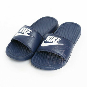 NIKE/ナイキ メンズ シャワー サンダル BENASSI ベナッシ JDI ネイビー/ホワイト 343880-403 ロゴ スポーツ