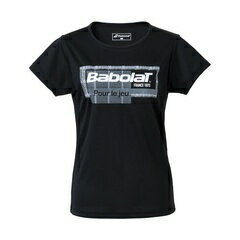 レディースウエア バボラ Babolat PURE SHORT SLEEVE SHIRT (デニム ビッグロゴ) テニス レディースウェア BWP3578-BK00