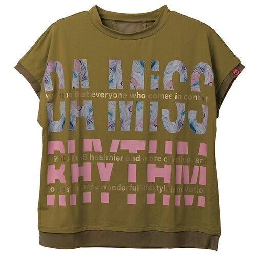 ダミス DA MISS マーブルフローラTシャツ フィットネス 半袖 レディース 1434-1418-OLV ダミス DA MISS マーブルフローラTシャツ フィットネス 半袖 レディース 1434-1418-OLV