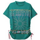 ダミス DA MISS フラワーロゴプリントTシャツ フィットネス 半袖 レディース 1434-1602-GRN