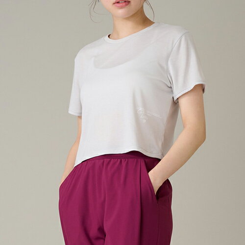 ジーフィット G-FIT クロップドショートスリーブトップス 半袖 レディース フィットネス GA-C668TS-SVGL