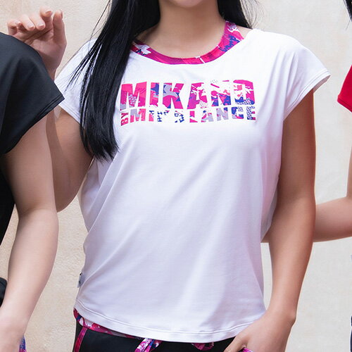 ミカノ MIKANO 重ね着風エアリーTシャツ 半袖 フィットネス レディース 66726A-WH