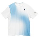 ルコック le coq sportif グラデーションゲームシャツ テニス 半袖 メンズ LN5SHT51M-WH00