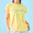 ダミス DA MISS チェーン刺繍ドロストTシャツ 半袖 フィットネス ウィメンズ 1534-1608-YEL(4)