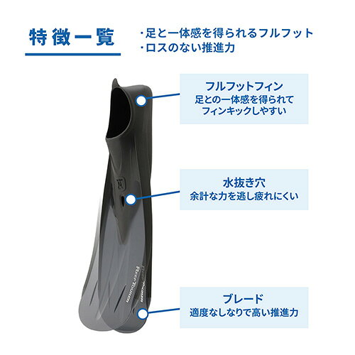 フィットファイ楽天市場店のリーフツアラー ReefTourer フルフットフィン マリン用品 RF12-SK｜アングル2
