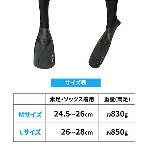 フィットファイ楽天市場店のリーフツアラー ReefTourer フルフットフィン マリン用品 RF12-SK｜アングル3