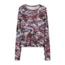 チャコット・バランス Chacott EnergyWave メッシュTシャツ 長袖 ヨガ ウィメンズ 256210-7223-53-457