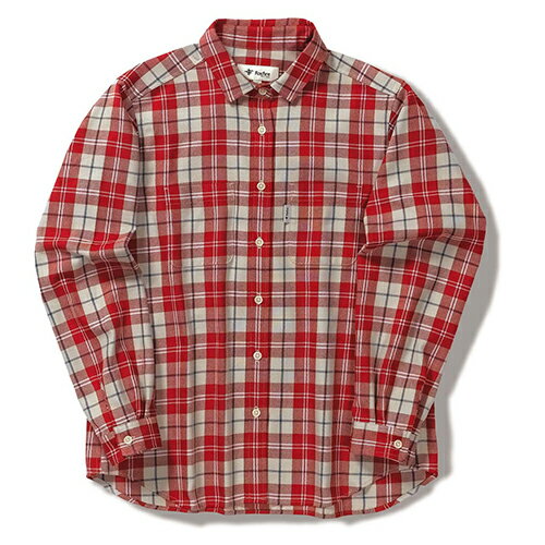 商品説明 微起毛した吸汗速乾素材トランスウェットサーマルを使用した中厚タイプのチェックシャツ。杢調で温かみのあるチェック柄が特徴です。両胸にポケットを配置。下前立てに毛ばり柄のワンポイント刺しゅう入り。 カラー：レッド 素材:トランスウェット グリッドフリース(ポリエステル94% ポリウレタン6%) 重量:170g サイズ実寸(cm)：S/M/L 着丈：（64/68）（66/70）（68/72） 身巾：47/49/51 肩巾：44/46/48 裄/袖丈：（73/51）（75/52）（77/53）