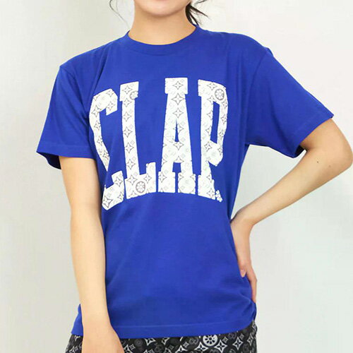 樂天商城 - クラップ clap モノグラムクラップ ティー Tシャツ フィットネス 半袖 ウィメンズ CTS26010-BLM