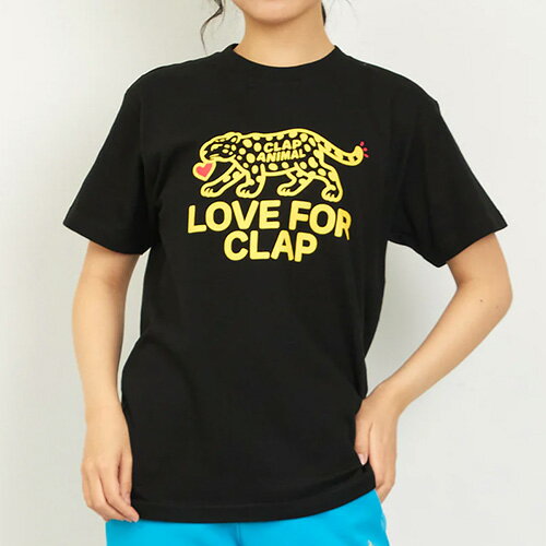 樂天商城 - クラップ clap クラップアニマル ティー Tシャツ フィットネス 半袖 ウィメンズ CTS26024-BK