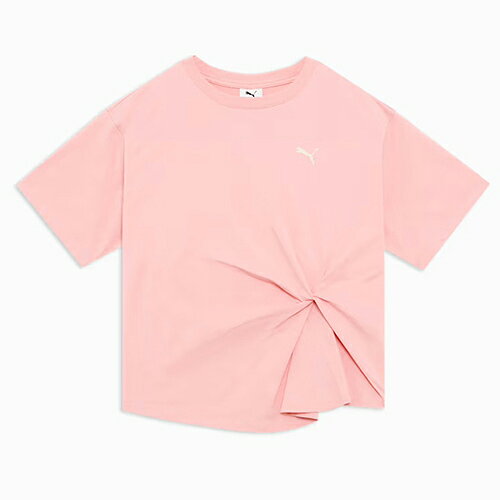 푸마 PUMA ESS 엘리베이티드 쿨 프론트 매듭 티셔츠 피트니스 요가 반소매 여성 693768-26