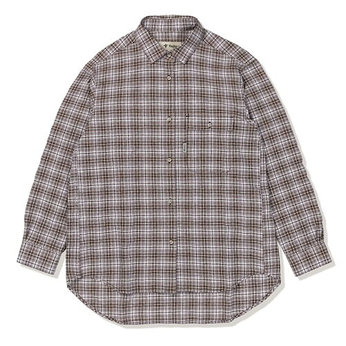 特殊セラミック繊維による遮熱効果で衣服内温度-3℃を実現した｢コカゲシールド｣素材のチェックシャツ。紫外線を遮断することにより、淡色でも高いUV遮蔽率を発揮します。速乾性にも優れ、部分収縮糸によるナチュラルな素材感で清涼感を演出。 素材:トランスウェット コカゲシールド(ポリエステル100%) 重量:180g サイズ：実寸(cm) S：着丈/72、肩巾/44、胸囲/108 M：着丈/74、肩巾/46、胸囲/112 L：着丈/76、肩巾/48、胸囲/117 カラー：ラベンダー