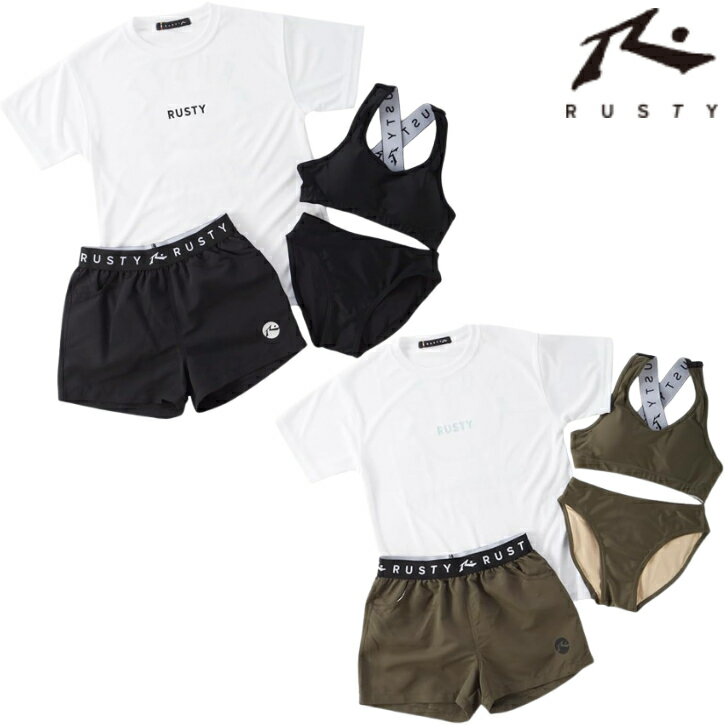 RUSTY ラスティ 水着 セパレート 女の子 ガールズ ミズギ4テンセット 964-806 水陸両用 キッズ 日焼防止 寒さ対策 ビーチ スイム サーフィン USA