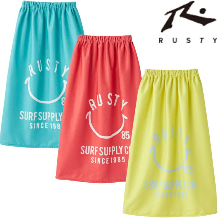樂天商城 - RUSTY ラスティ ビッグロゴ 巻きタオル ラップ タオル スイム 964-950 男の子 女の子 子供 80サイズ ジュニア キッズ ユニセックス SWIM 送料無料
