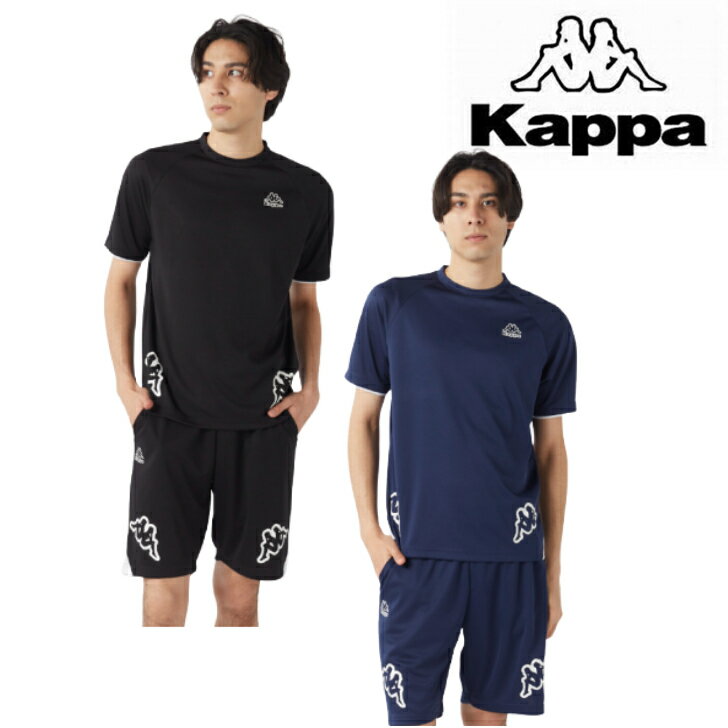 樂天商城 - Kappa カッパ PE メッシュ Tシャツ ハーフパンツ セット 215-311 メンズ Tスーツ 上下セット RUNNING FITNESS サッカー ランニング ウォーキング 部活