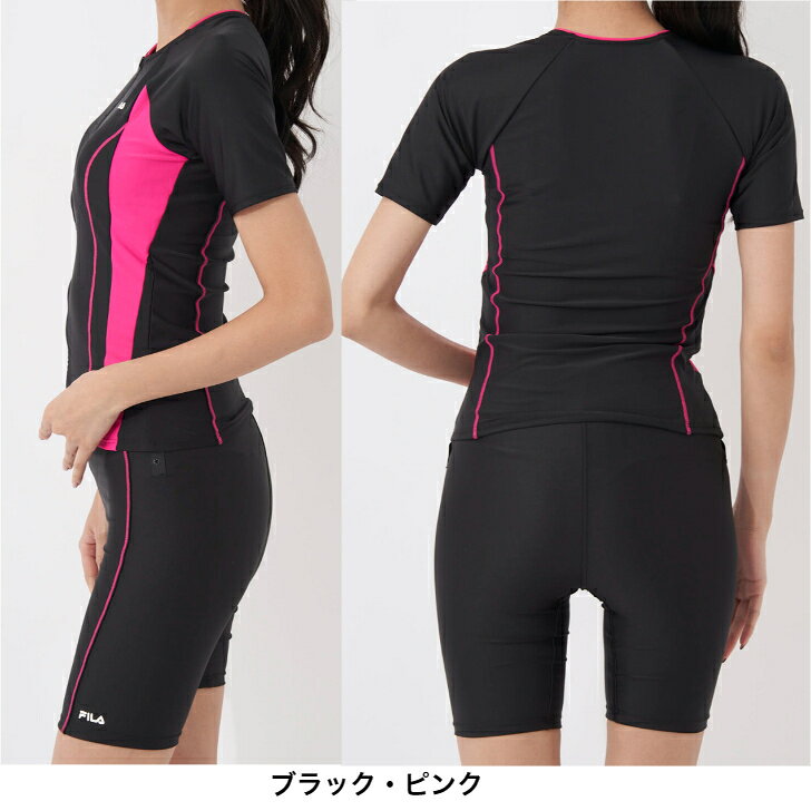 FILA フィラ 水着 レディース 半袖 タンキニ フルジップ セパレート フィットネス スイム ウェア 313-203 女性サイズ FITNESS SWIM spocon-10000383 スポコン 楽天市場店 サンプル画像3