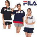 FILA フィラ 水着 レディース スイム シャツ セット ロゴTシャツ付き タンキニ 水着4点セット 324-601 女性サイズ FITNESS SWIM(4)