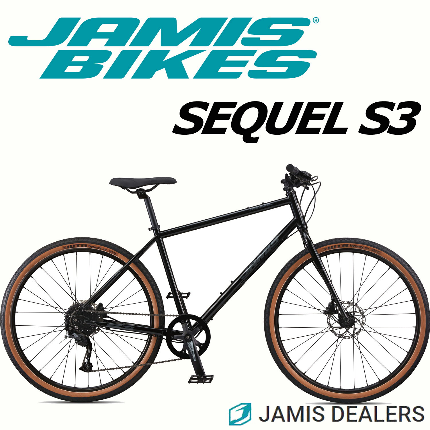 【西濃支店止め送料無料一部割引】JAMIS ジェイミス SEQUEL S3 Gloss Black セクエル S3 2024 アーバンバイク クロスバイク 自転車