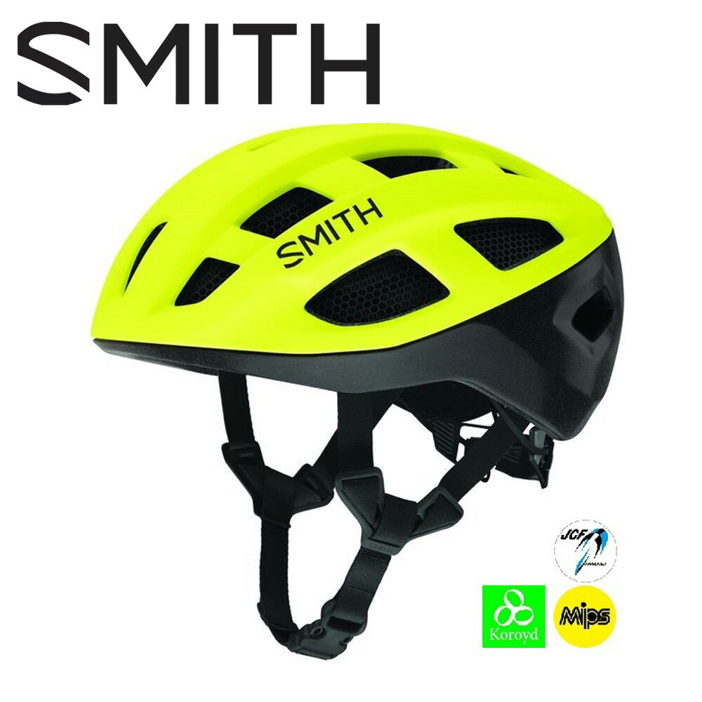 ＊写真の色は実物と若干異なる場合がございます。 SMITH TRIAD 【MATTE NEON YELLOW VIZ / Lサイズ】 2024モデル トライアド スミス 自転車 ヘルメット 【商品説明】 トレースとネットワークの良いところを融合させたニューモデル。 ネットワークよりも多くコロイドを搭載し、プロテクションとベンチレーション機能が向上。 内部構造もアップデートし、丸みを持たせた成形により日本人に合うフィッティングを実現。 エアフローを重要視したエアーエバックシステムで、走行中アイウェアの曇りを最大限減らし、ストレスフリーな視界を確保。 もちろんMIPS搭載で安全性、快適性においてレースに出る方からE-Bikeまで幅広くカバーするNew HELMET“Triad”。 【商品仕様等】 PROTECTION + ライトウエイト・ エアロコア インモールド構造 + 一部ゾーンへ特許取得済みのコロイド採用 =高衝撃吸収＆ベンチレーション + MIPS標準装備 FIT +アジャスタブルフィットシステム + 19個のベンチレーション + 脱臭性・クーリング機能を備えたX-Staticライニング + 超軽量シングルストラップ INTEGRATION + エアーエバック式ベンチレーション + サングラスに対応した融合形状 SIZING - Adjustable dial Fit System + SMALL 51-55 cm + MEDIUM 55-59 cm + LARGE 59-62 cm + XLARGE 61-65 cm CERTIFICATION CPSC, CE EN 1078,AS/NZS2063 WEIGHT (SIZE M, MIPS) 10 OZ/ 290 Grams ※ 写真の色は実物と若干異なる場合がございます。 ※ 商品の仕様は予告無く変更される場合がございます。 ※ ご購入後のサイズやカラーの返品、交換は一切お受けすることができません。予め、ご了承ください。