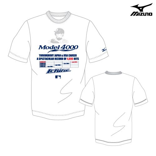 ミズノ(MIZUNO) イチロー選手 日米通算4000安打達成記念ジュニア用Tシャツ