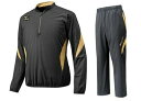 ミズノ(MIZUNO) R-LINE トレーニングジャケット パンツ上下セット ブラック×ゴールド 12JE6J82 09 12JF6J82