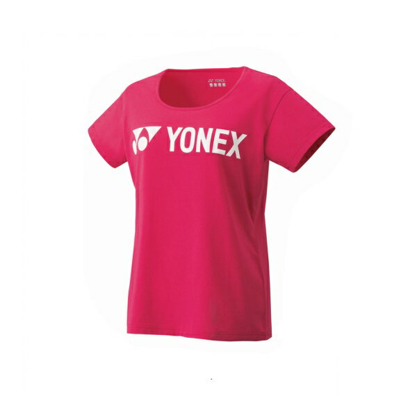 ￥2301(税抜) ヨネックス YONEX ウィメンズ Tシャツ 品番：16275 カラー：248(ダークピンク) サイズ：S・M・L・O・XO 素材：綿93％、ポリウレタン7％ 機能：UVカット、ストレッチ 生産国：インドネシア製