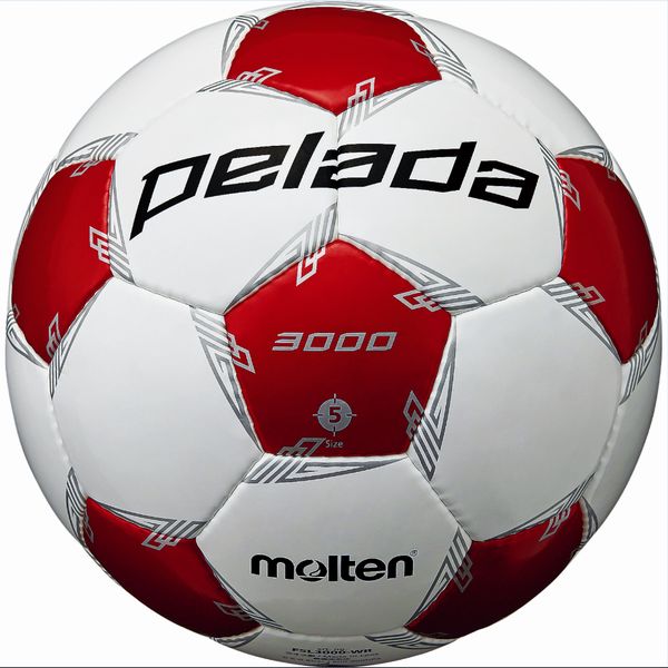 ◆条件達成でpt5倍＆100円OFFクーポン◆モルテン(molten) サッカーボール5号球 ペレーダ3000 F5L3000WR 【北海道地域 配送不可商品】