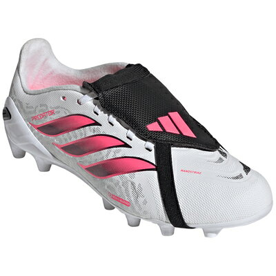 【adidas】アディダス　Jr.サッカースパイク ジュニア サイズ 2026モデル CHAOS VS CONTROL PACK PREDATOR LEAGUE FT AG J プレデター LEAGUE FT AG J プレデター リーグ FT AG J カラー：フットウェアホワイト/ソーラーターボ/コアブラック 2026年07月15日　発売開始モデル アッパー：合成素材 アウトソール：固定式 （人工芝・天然芝用） レギュラーフィット シューレース NANOSTRIKEメッシュアッパー テキスタイルソックライナー POWERSPINEミッドフット 人工芝・天然芝用アウトソール フォールディングシュータン 商品は実販売と在庫を共有しているため、 在庫更新のタイミングにより、 在庫切れの場合やむをえず キャンセルさせていただく可能性があります 「evidence」 メーカー希望小売価格はメーカーカタログに基づいて掲載しています【adidas】アディダス　プレデター リーグ FT AG J 2026　モデル　サッカースパイク 【adidas】アディダス　Jr. サッカーシューズ ジュニア モデル 2026 モデル プレデター リーグ FT AG J アッパー：合成素材 アウトソール：固定式 （人工芝・天然芝用） レギュラーフィット シューレース NANOSTRIKEメッシュアッパー テキスタイルソックライナー POWERSPINEミッドフット 人工芝・天然芝用アウトソール フォールディングシュータン 【レーザーカラー】【彫刻マーク】シューズマーキング 【シールマーク】シューズマーキング