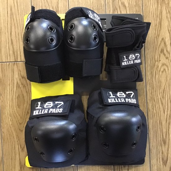 187KILLERPADS 【SIX PACK】 BLACK L/XLsize 正規 スケートボード プロテクター 手首 肘 膝 ヒジ ヒザ インラインスケート...