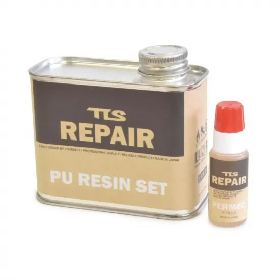 ◆メーカー◆　TOOLS ◆モデル◆　REPAIR PU RESIN SET ◆内容量◆　クリアレジン200cc/パーメック5cc ◆定　価◆　￥2600－（税抜） ◆その他◆　新品・未使用・正規品 ◆商品情報◆　 TLS REPAIR PU RESIN SETは、サーフボードリペアのベースとなる樹脂と硬化剤（パーメック）の本格的なリペアの際に最適なセット品です。