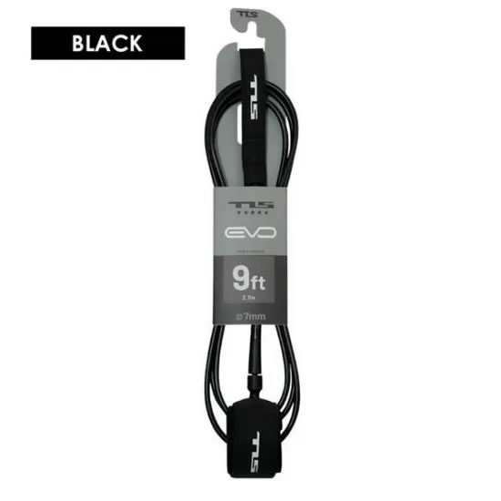 ◆メーカー◆　TOOLS ◆モデル◆　EVO　LEASH　8ft ◆カラー◆　BLACK ◆サイズ◆　LENGH：9ft　（2．7m） 　　　　　THICKNESS：7mm ◆定　価◆　￥5500－（税抜） ◆その他◆　新品・未使用・正規品 ◆商品情報◆　 毎日のサーフィンを安全に、そして快適に楽しむために開発されたTLSリーシュコード「FIVESTAR（ファイブスター）」の進化版【EVO（エヴォ）】シリーズ。 ■ 仕様 JOINT：パイプラインやチョープ―などで実証された強度の高いソリッド構造と水の抵抗を極限まで抑える設計 STRAP OUTER：高い剛性と防水性をもつカフ本体。水の吸収を防ぐことで重くならない素材。 SILICON PRINT INNER：カフのインナーにシリコン滑り止め加工。 CUFF PAD：クッション性の高いカフパッドで足の形にフィット。 VELCRO：サーフ中に外れにくいようベルクロを表面まで延長。 5cm WIDE CUFF：一般的なカフよりも幅広にすることで足首への負担を軽減。 LEASH STRING：TLSオリジナルリーシュストリング付属