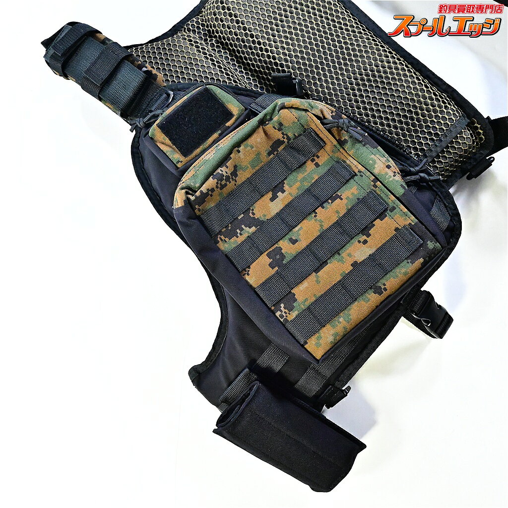 スプールエッジ 楽天市場店の【中古】 サブロックxデュオ コラボ ヴィーワンベスト ドリンクホルダー付 カモ 限定100着 SUBROCKxDUO V-one VEST｜アングル3