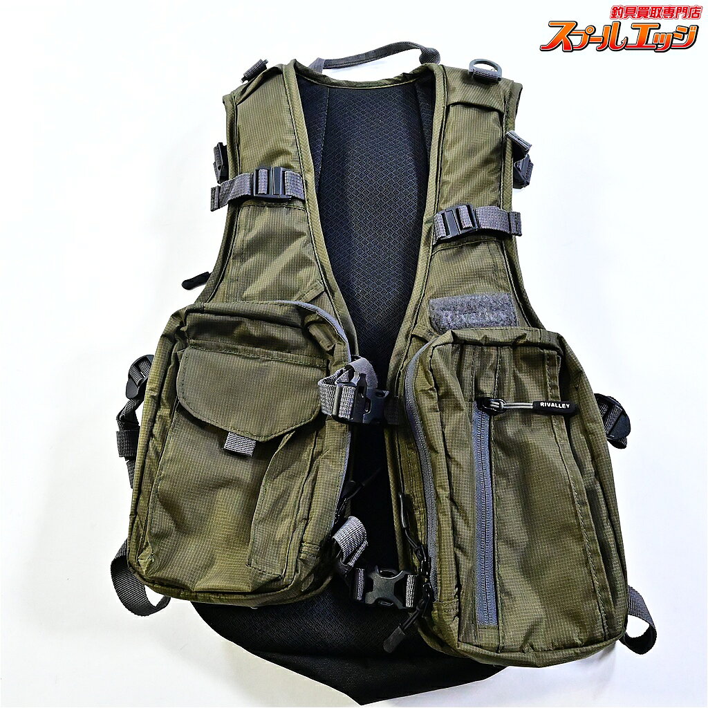 リバレイ RVストリームバックパックベスト 15L オリーブ 品番5470 フィッシングベスト RIVALLEY
