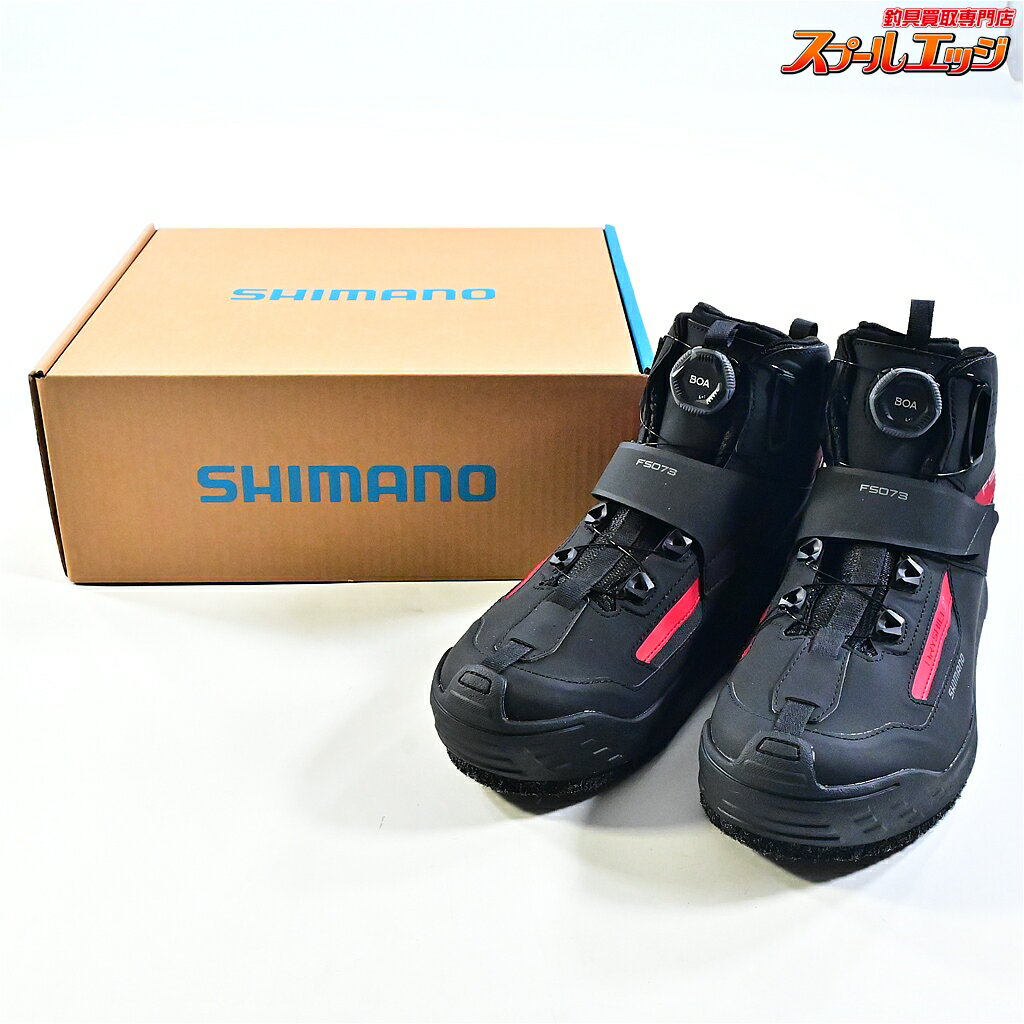 【中古】 シマノ DS+クイックゲームシューズ カットラバーピンフェルト FS-073Y サイズ28cm レッド SHIMANO