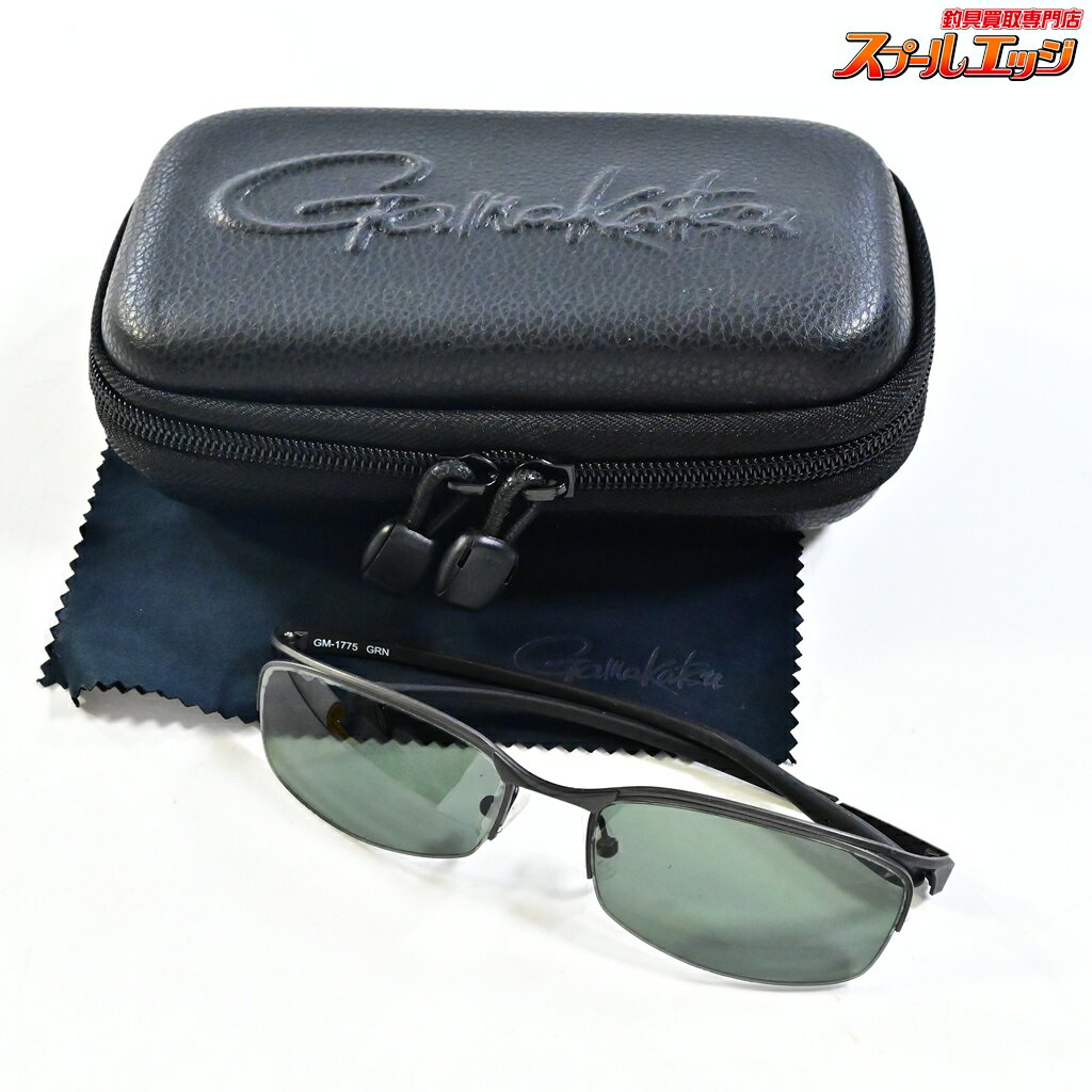Rakuten - 【中古】 がまかつ ブラックラスター GM-1775 GRN No2 偏光サングラス ガンメタxグリーン ハードケース付 GAMAKATSU