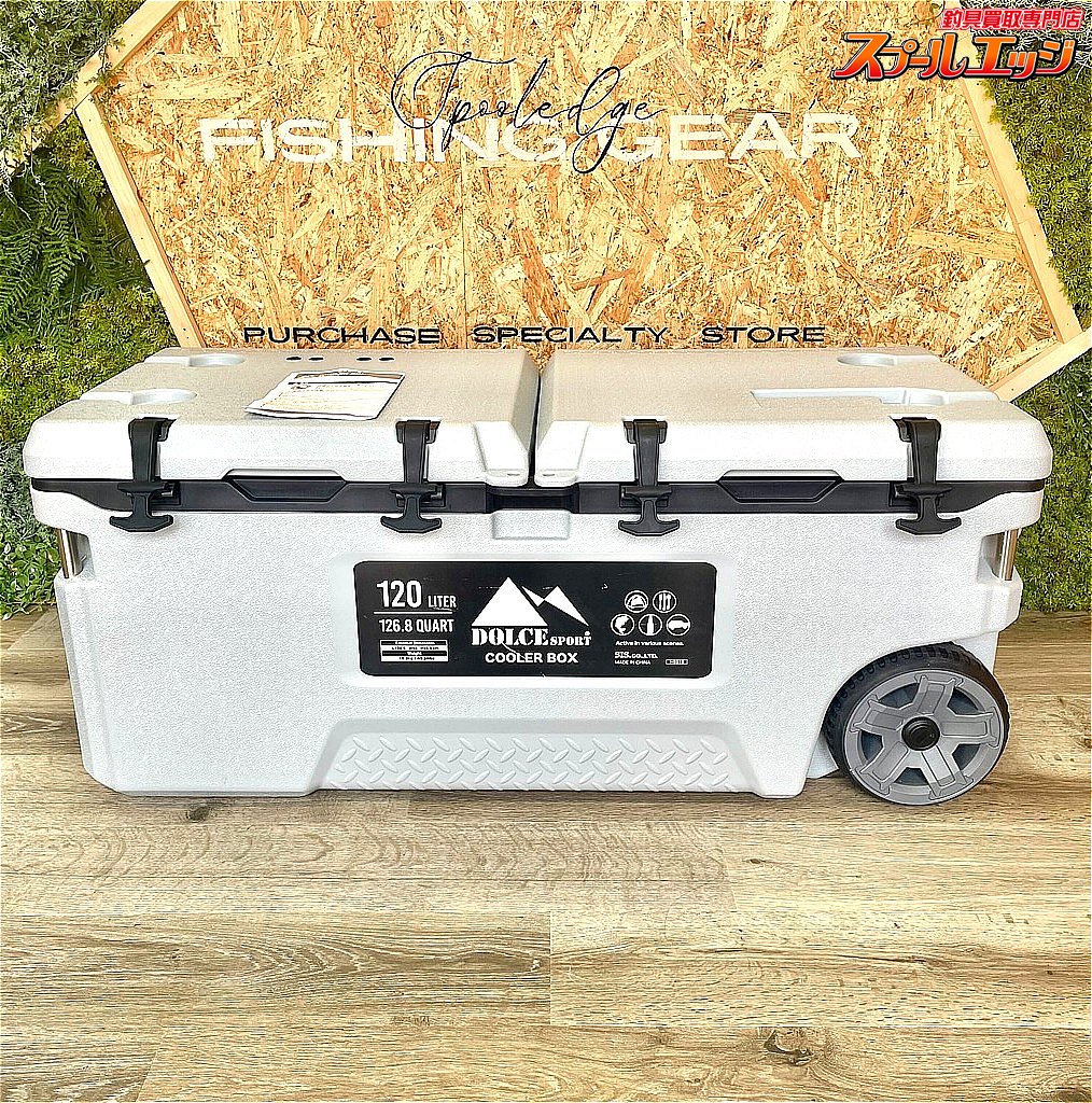 Rakuten - 【中古】店頭受取のみ ドルチェ 超特大クーラーボックス 120L ハードクーラーボックス 水抜き栓 キャスター付 DOLCE