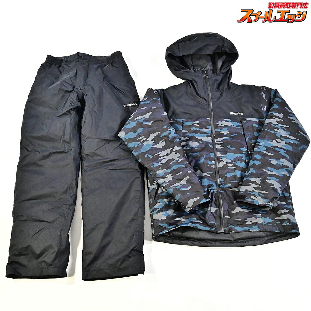 Rakuten - 【中古】 シマノ ベーシックインサレーション レインスーツ01 RB-057X 上下セット ブラックマルチカモ サイズアジアM