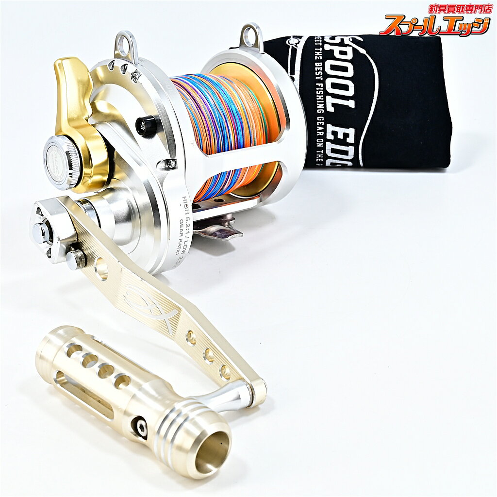 Rakuten - 【中古】 シマノ 13タリカ 25II キャプテンAクラフト 130mm三次元パワーハンドル シャンパンゴールド/シルバー装着 SHIMANO m45220