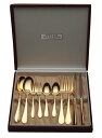 ALFACT ≪24金仕上≫ブルーム ペアセット10pc【ギフトケース付き】 カトラリーセット (名入れ無料)【日本製/荒澤製作所】