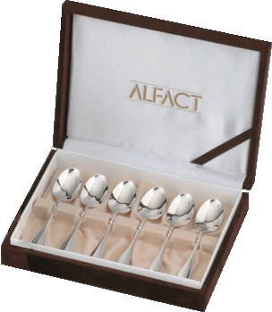 乐天商城 - ALFACT 洋白銀器シャルル コーヒースプーン6pc カトラリーセット (名入れ無料)【日本製/荒澤製作所】