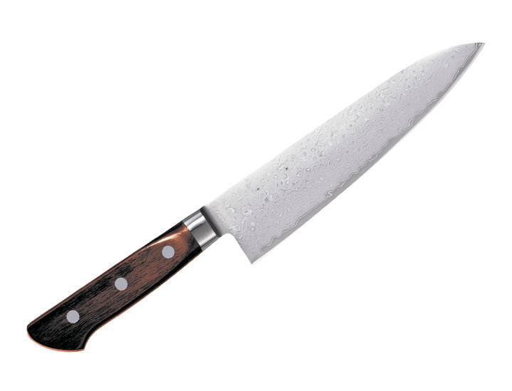 Rakuten - ALFACT 牛刀包丁 180mm 63層ダマスカス鋼 木製ハンドル（名入れ無料）【日本製／包丁】【燕市／片岡製作所製】