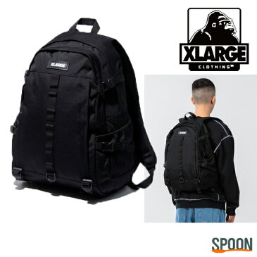 あす楽 送料無料 エクストララージ XLARGE MILITARY BACKPACK ブラック 101211053001 | リュック バッグ ストリート ブランド メンズ リュックサック 通勤 通学 旅行 大容量 旅行 正規販売店 ミリタリー アウトドア デイバック ストリート系 ブランド PC収納 シンプル