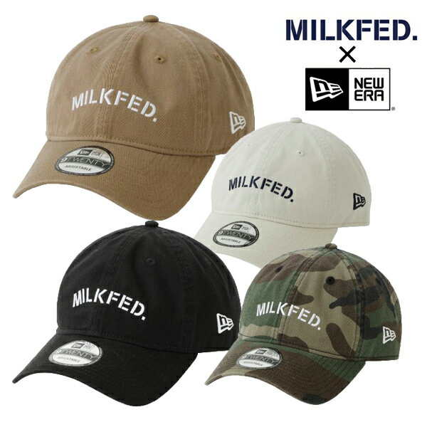 ミルクフェド キャップ MILKFED. x NEWERA ARCH LOGO CAP カモ ONESIZE 103203051008 帽子 レディース プレゼント 刺繍 6パネル スタンダード カジュアル ストリート ベーシック シンプル 調整可能 アジャスター付き ロゴ コラボ ニューエラ キャップ 中学生 高校生 大学生