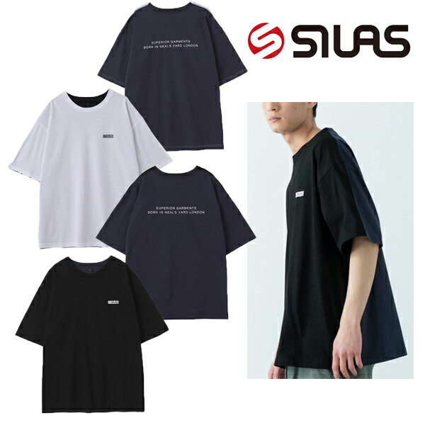 サイラス tシャツ SILAS COLOR BLOCK S/S TEE ホワイト ブラック M L 110212011019 tシャツ メンズ トップス カットソー 半袖 ロゴt ティーシャツ カジュアル 白 黒 ストリート ベーシック シンプル 綿 コットン 正規販売店 中学生 高校生 大学生 学生 トレンド