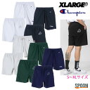 エクストララージ ショートパンツ XLARGE×Champion REVERSE WEAVE SHORT PANTS ホワイト アッシュ ネイビー S M L XL 101222031001 メンズ パンツ ボトム ボトムス ズボン ストリート カジュアル ブランド ショートパンツ 短パン コラボ チャンピオン 中学生 高校生 大学生