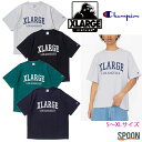 XLARGE エクストララージ tシャツ XLARGE×Champion REVERSE WEAVE S/S TEE 101232011001 メンズ トップス カットソー 半袖 ロゴt ティーシャツ カジュアル ストリート ベーシック シンプル コラボ チャンピオン ブラック アッシュ グリーン ネイビー S M L XL